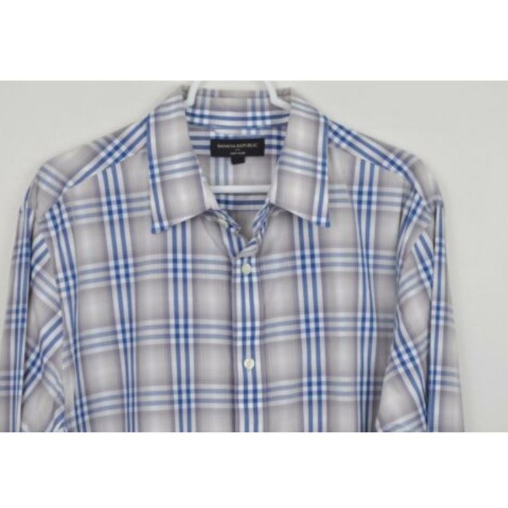 Banana Republic XL Shirt Plaid Soft Wash